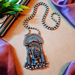 Load image into Gallery viewer, Ekani Radhakrishna Brass Silver Replica Necklace
