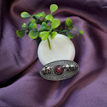 Load image into Gallery viewer, Ekani Red Double Elephants Brass Silver Ring