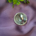 Load image into Gallery viewer, Ekani Orange Meenakari Silver Adjustable Finger Ring