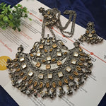 Load image into Gallery viewer, Ekani Shaheen Brass Kundan Stones Necklace With Earrings