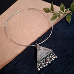 Load image into Gallery viewer, Ekani Afghani Handcrafted Glass Cut Hasli Necklace