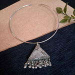 Load image into Gallery viewer, Ekani Afghani Handcrafted Glass Cut Hasli Necklace