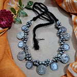 Load image into Gallery viewer, Ekani OM Brass Silver Meenakari Vintage Necklace
