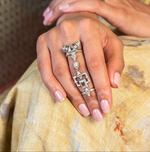 Load image into Gallery viewer, Ekani Mylan Brass Oxidised Silver Bennet Finger Ring