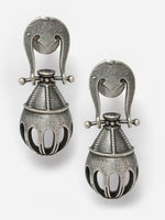Load image into Gallery viewer, Ekani Handcrafted Silver-plated Antique Tribal Drop Earrings