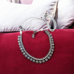 Load image into Gallery viewer, Ekani Shimul Brass Silver Stone Sleek Necklace Set