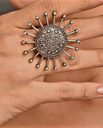 Load image into Gallery viewer, Ekani Vintage Brass Silver Replica Adjustable Finger Ring