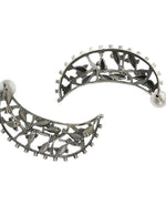 Load image into Gallery viewer, EKANI VASUDHA SILVER OXIDISED EARRINGS