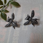 Load image into Gallery viewer, Ekani Buzzbee Brass Silver Quirky Stud Earrings
