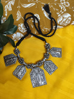 Load image into Gallery viewer, Ekani Unisex Tribal Lakshmi Narayan Brass Statement Necklace