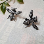 Load image into Gallery viewer, Ekani Buzzbee Brass Silver Quirky Stud Earrings