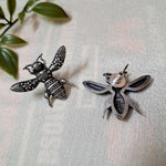 Load image into Gallery viewer, Ekani Buzzbee Brass Silver Quirky Stud Earrings