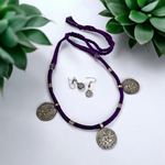 Load image into Gallery viewer, Ekani Tribal Shakti Coin Thread Necklace Set