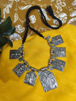 Load image into Gallery viewer, Ekani Unisex Tribal Brass Lakshmi Narayan Statement Necklace