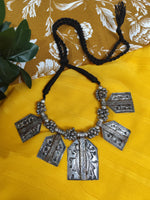 Load image into Gallery viewer, Ekani Unisex Tribal Lakshmi Narayan Brass Statement Necklace