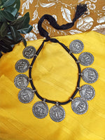 Load image into Gallery viewer, Maa Lakshmi Feet Silver Patri Charm Unisex Necklace