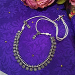 Load image into Gallery viewer, Ekani Shimul Brass Silver Stone Sleek Necklace Set