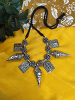 Load image into Gallery viewer, Tribal Chitai Shankh Shakti Tabeez Statement Necklace