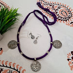 Load image into Gallery viewer, Ekani Tribal Shakti Coin Thread Necklace Set