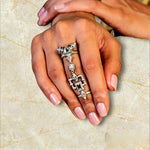 Load image into Gallery viewer, Ekani Mylan Brass Oxidised Silver Bennet Finger Ring