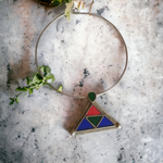 Load image into Gallery viewer, Ekani Afghani Handcrafted Glass Cut Hasli Necklace