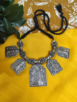 Load image into Gallery viewer, Ekani Unisex Tribal Lakshmi Narayan Brass Statement Necklace