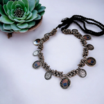 Load image into Gallery viewer, Ekani Srinath Brass Silver Meenakari Vintage Necklace