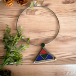 Load image into Gallery viewer, Ekani Afghani Handcrafted Glass Cut Hasli Necklace