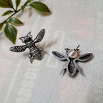 Load image into Gallery viewer, Ekani Buzzbee Brass Silver Quirky Stud Earrings