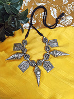 Load image into Gallery viewer, Tribal Chitai Shankh Shakti Tabeez Statement Necklace