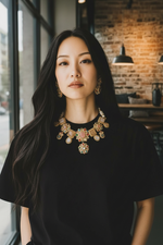 Load image into Gallery viewer, Ekani Sabyasachi Inspired Elizabeth Autumn Necklace with Earrings