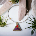 Load image into Gallery viewer, Ekani Afghani Handcrafted Glass Cut Hasli Necklace