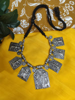 Load image into Gallery viewer, Ekani Unisex Tribal Brass Lakshmi Narayan Statement Necklace