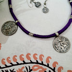 Load image into Gallery viewer, Ekani Tribal Shakti Coin Thread Necklace Set