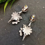 Load image into Gallery viewer, Ekani Hansika Gulabi Brass Silver Replica Meenakari Handpainted Earrings For Women