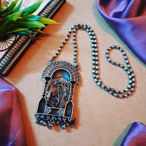 Ekani Radhakrishna Brass Silver Replica Necklace
