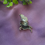 Load image into Gallery viewer, Ekani Ghoda Black Polish Stud Earring With Adjustable Finger Ring
