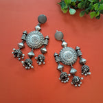 Load image into Gallery viewer, Ekani Osha Brass Silver Replica Jhumki Dangler Earrings
