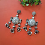 Load image into Gallery viewer, Ekani Osha Brass Silver Replica Jhumki Dangler Earrings
