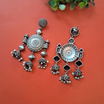 Load image into Gallery viewer, Ekani Osha Brass Silver Replica Jhumki Dangler Earrings
