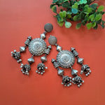 Load image into Gallery viewer, Ekani Osha Brass Silver Replica Jhumki Dangler Earrings
