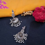 Load image into Gallery viewer, Ekani Rumki Tribal Silver Tone Brass Jhumki Earrings
