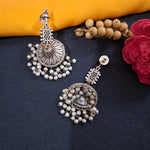 Load image into Gallery viewer, Ekani Rumki Tribal Silver Tone Brass Jhumki Earrings
