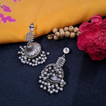 Load image into Gallery viewer, Ekani Rumki Tribal Silver Tone Brass Jhumki Earrings
