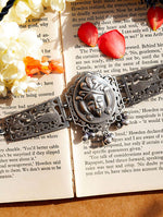 Load image into Gallery viewer, Ekani Kaali Silver Toned Handcrafted Brass Choker
