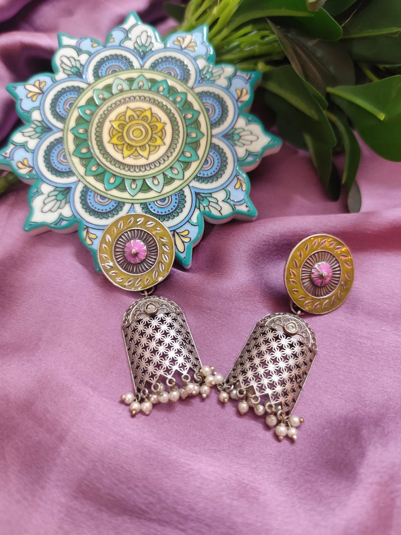 Ekani Aashita Meenakari Earrings