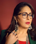 Load image into Gallery viewer, Ekani Osha Brass Silver Replica Jhumki Dangler Earrings
