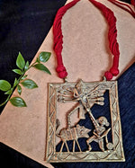 Load image into Gallery viewer, Ekani Durga Dokra Brass Gold Polish Necklace

