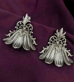 Load image into Gallery viewer, Ekani Mahi Quirky Silver Lookalike Brass Statement Earrings
