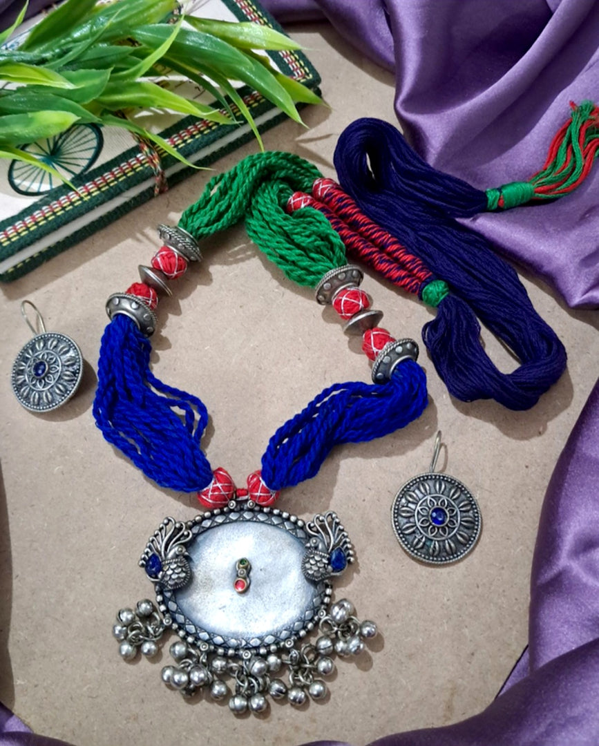 Ekani Handcrafted Tribal Statement Necklace Set